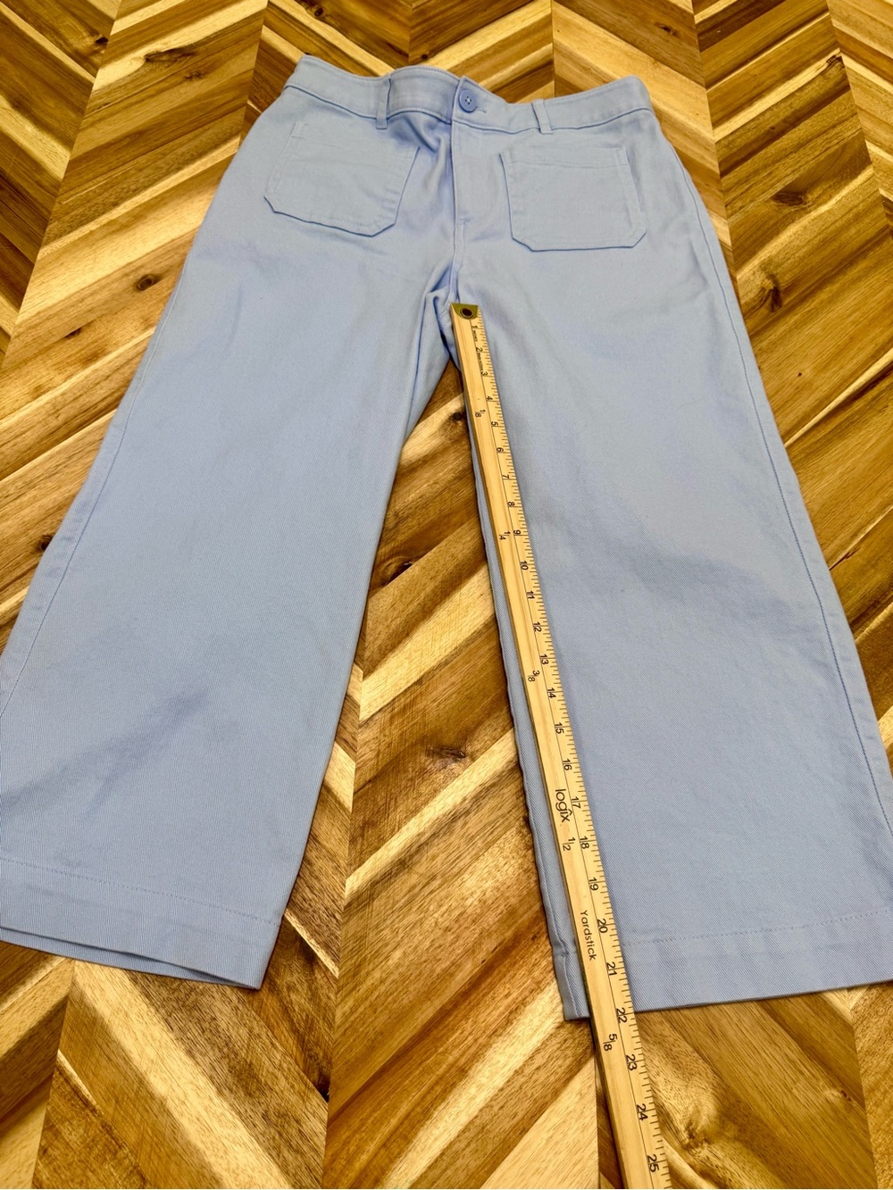 LOFT Palmer Light Blue Wide Leg Pants - Picture 5 of 5